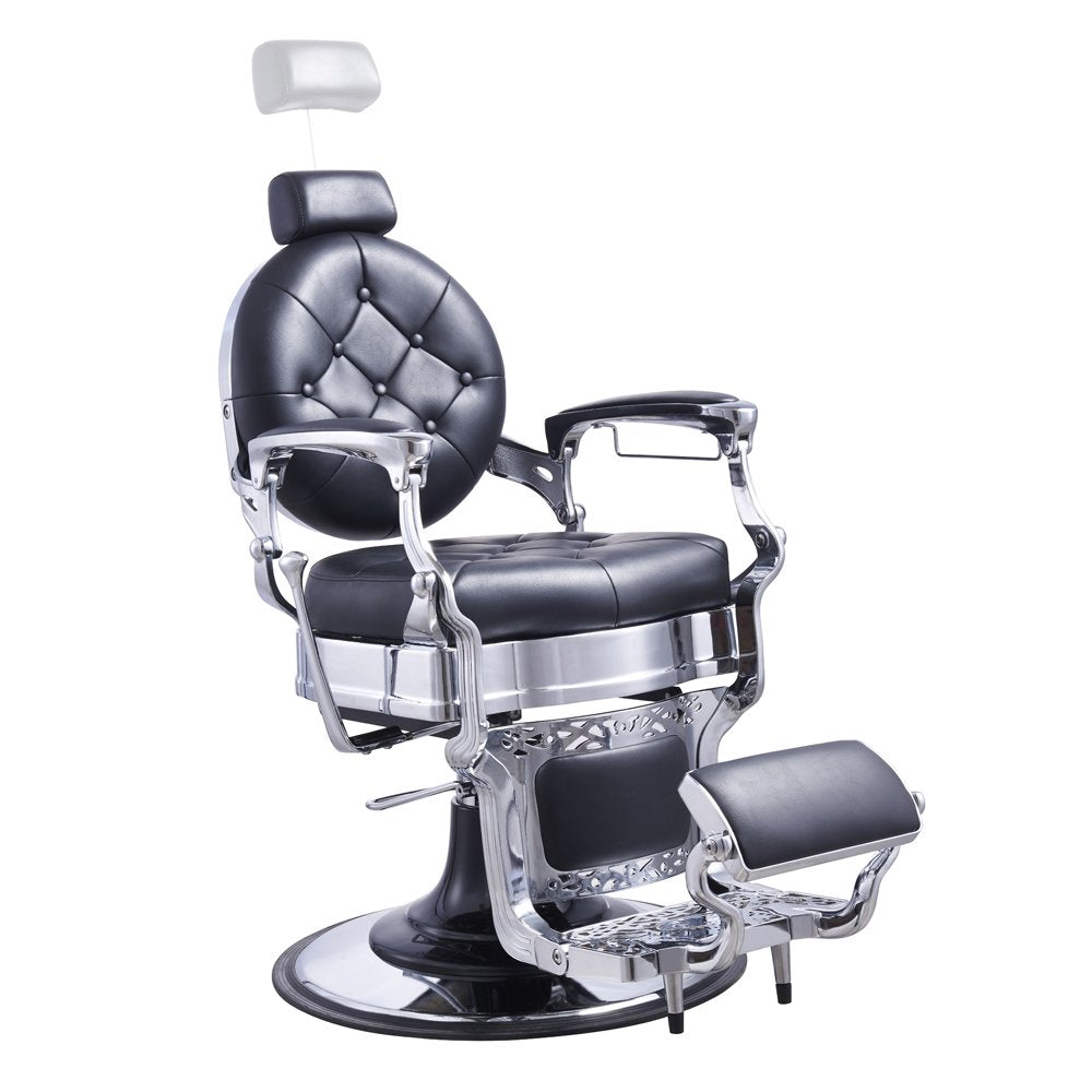 Premium Heavy Duty Barber Chair Men's Grooming Barbershop Hydraulic Chair